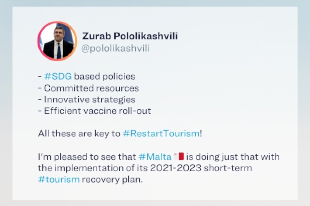 UNWTO Secretary-General endorses Malta