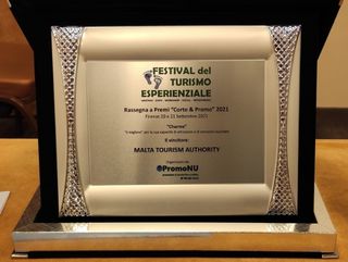 Malta Tourism Authority receives the ‘Charme’ Award  at the Festival del Turismo Esperienzale in Florence
